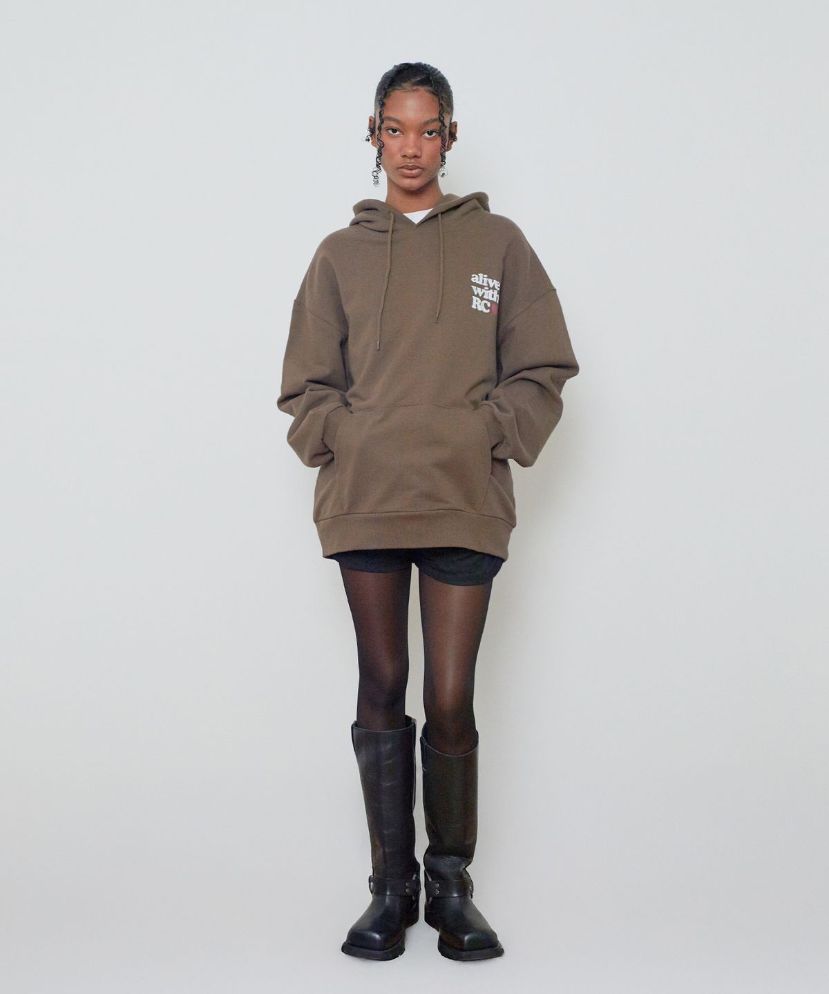리트리버클럽(RETRIEVER CLUB) ALIVE HOODIE [BROWN]