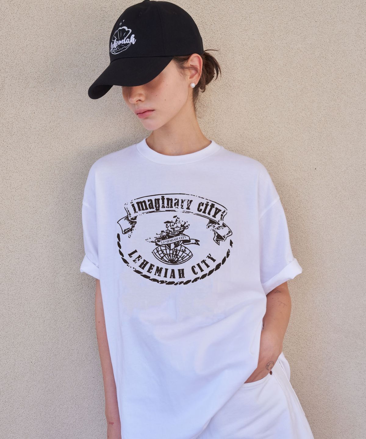 르헤미아(LEHEMIAH) (Oversize) Vintage graphic t-shirt_ White