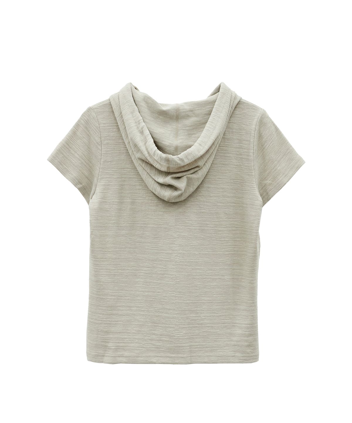 경(GYEONG) Slim Short Sleeve Hoodie_Sand Beige