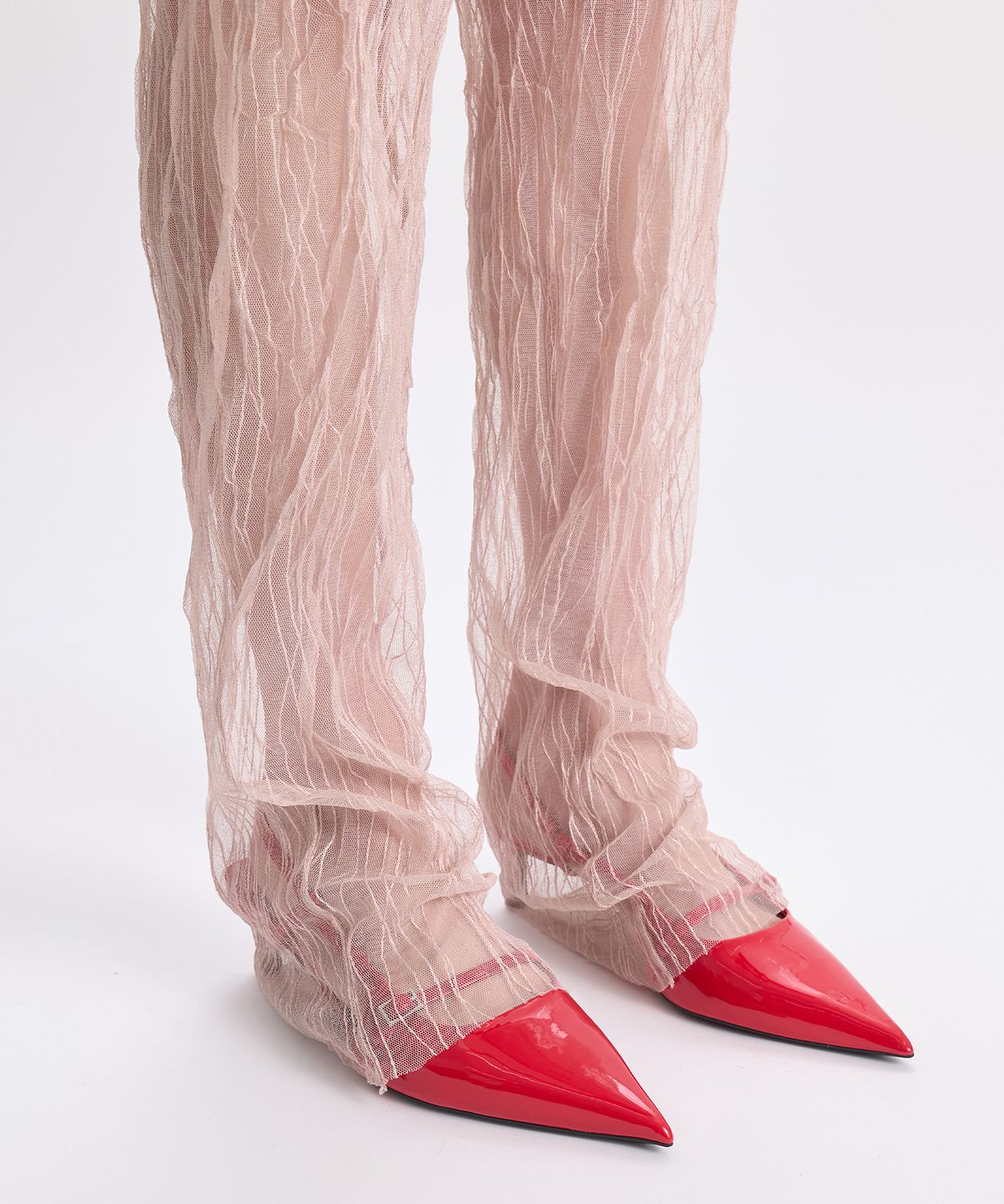 경(GYEONG) Tulle Slim Pants_Beige
