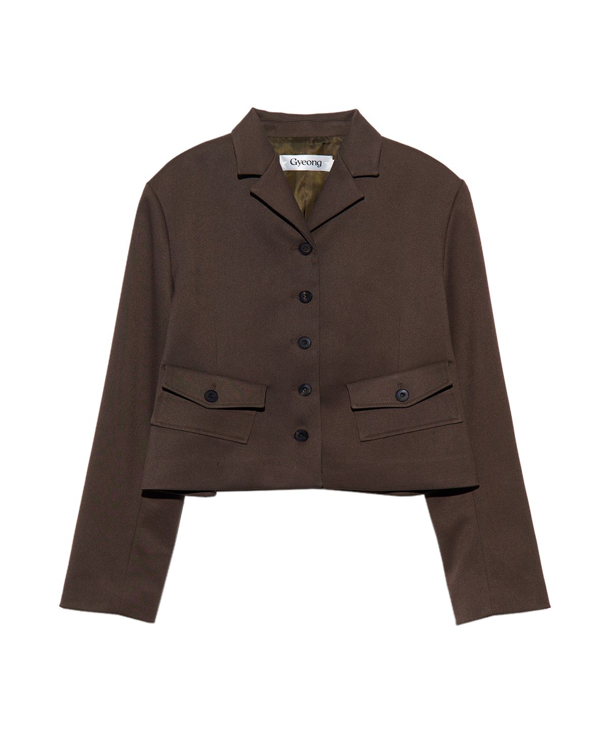경(GYEONG) Mini Pocket Blazer_Brown
