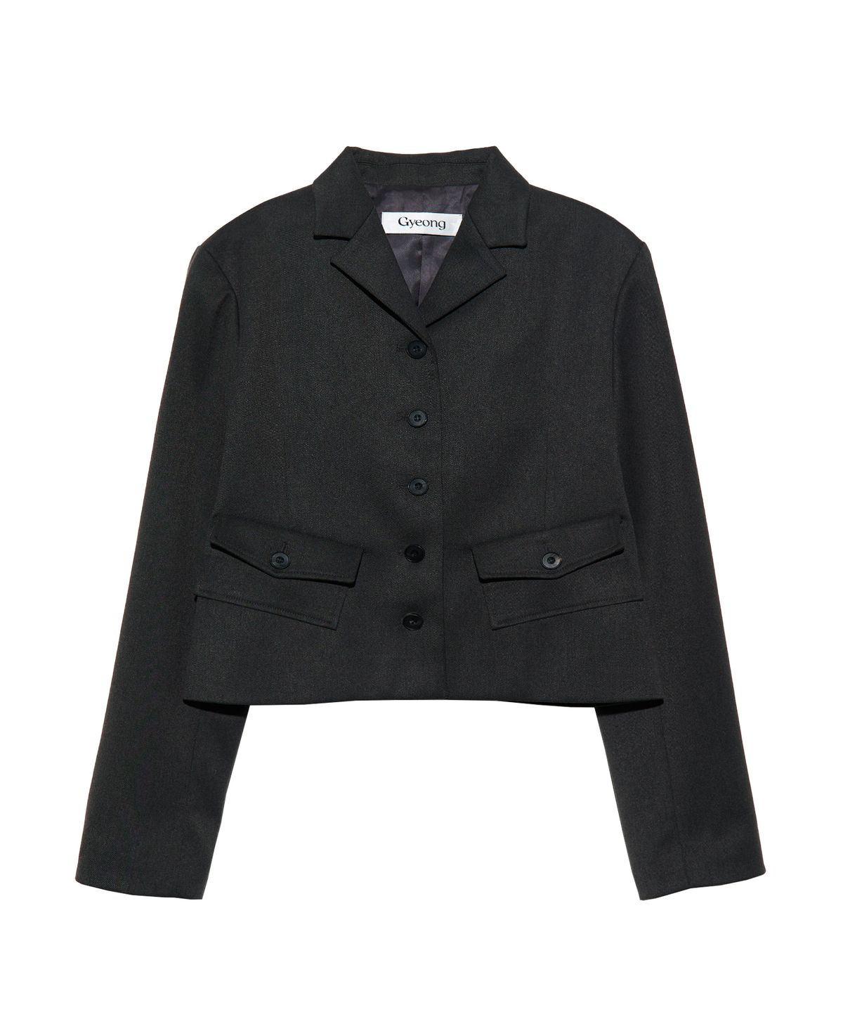 경(GYEONG) Mini Pocket Blazer_Gray