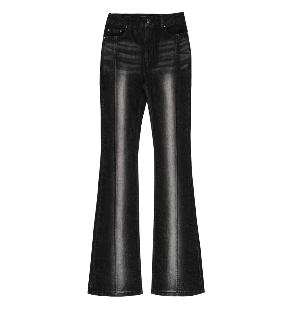 달링유어배드(DARLING, YOU'RE BAD) CORSET HIGHLIGHT BOOTS CUT DENIM #NOIR