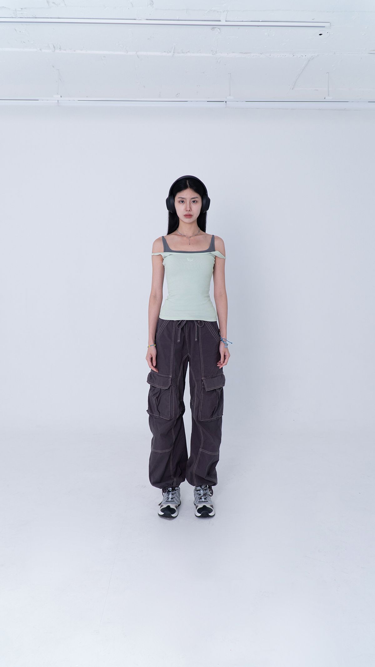 티에프에스에스(TFSS) logo embroid sleeveless (pistachio)
