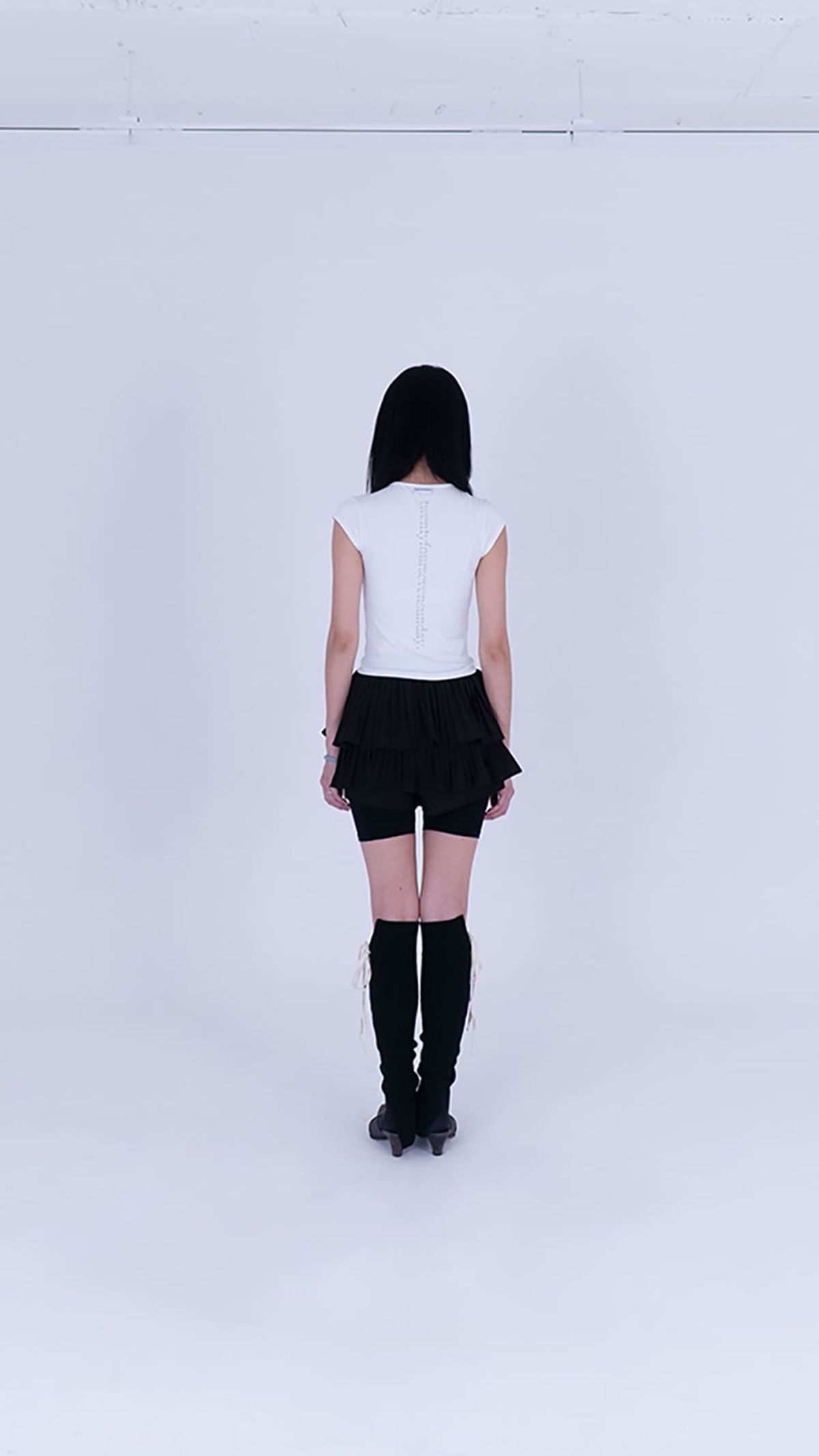 티에프에스에스(TFSS) tfss crop sleeve t-shirt (white)