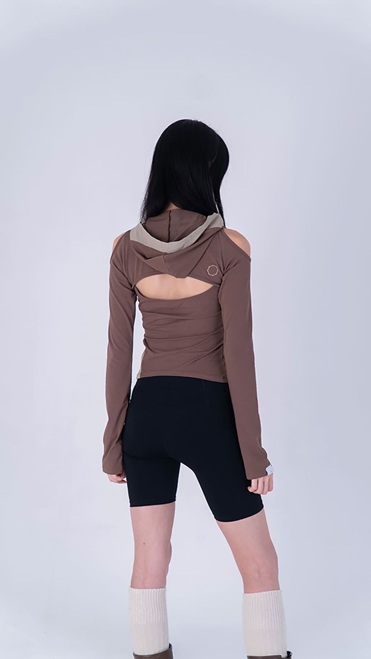 티에프에스에스(TFSS) two-tone cover hoodie (brown)