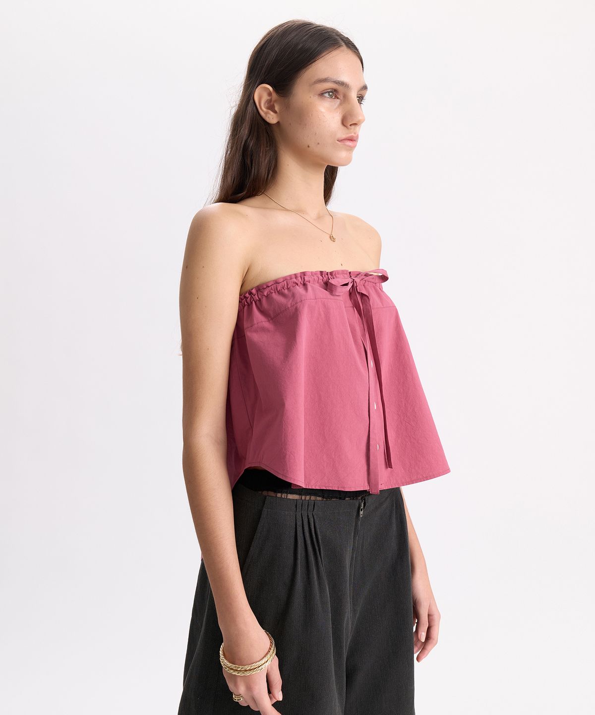 경(GYEONG) Mini Shirt Skirt_Pink