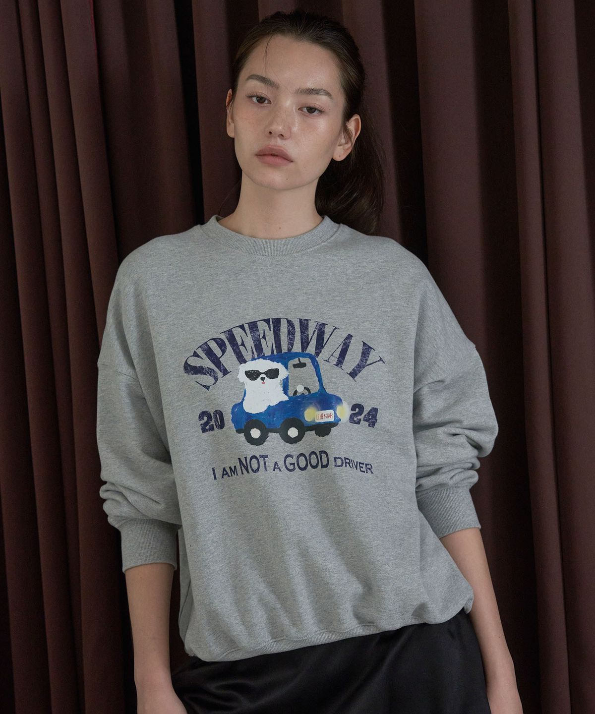 르헤미아(LEHEMIAH) Speed driver sweatshirt [Grey]