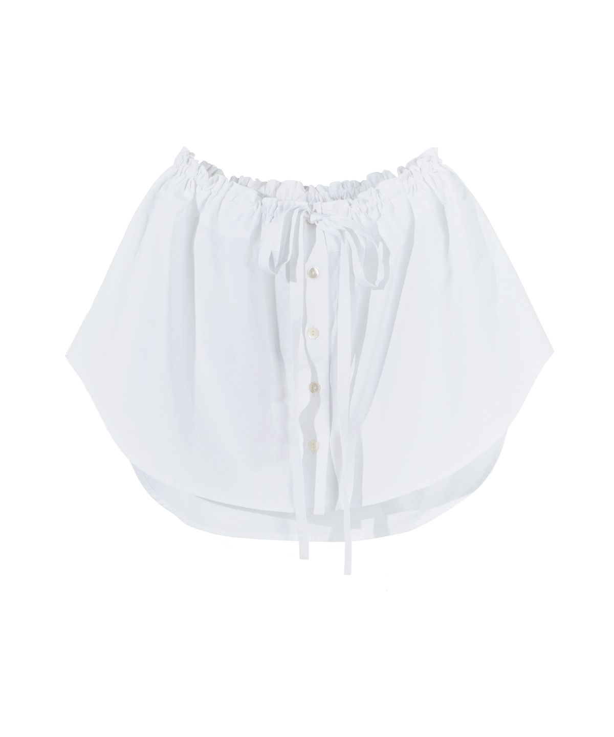 경(GYEONG) Mini Shirt Skirt_White