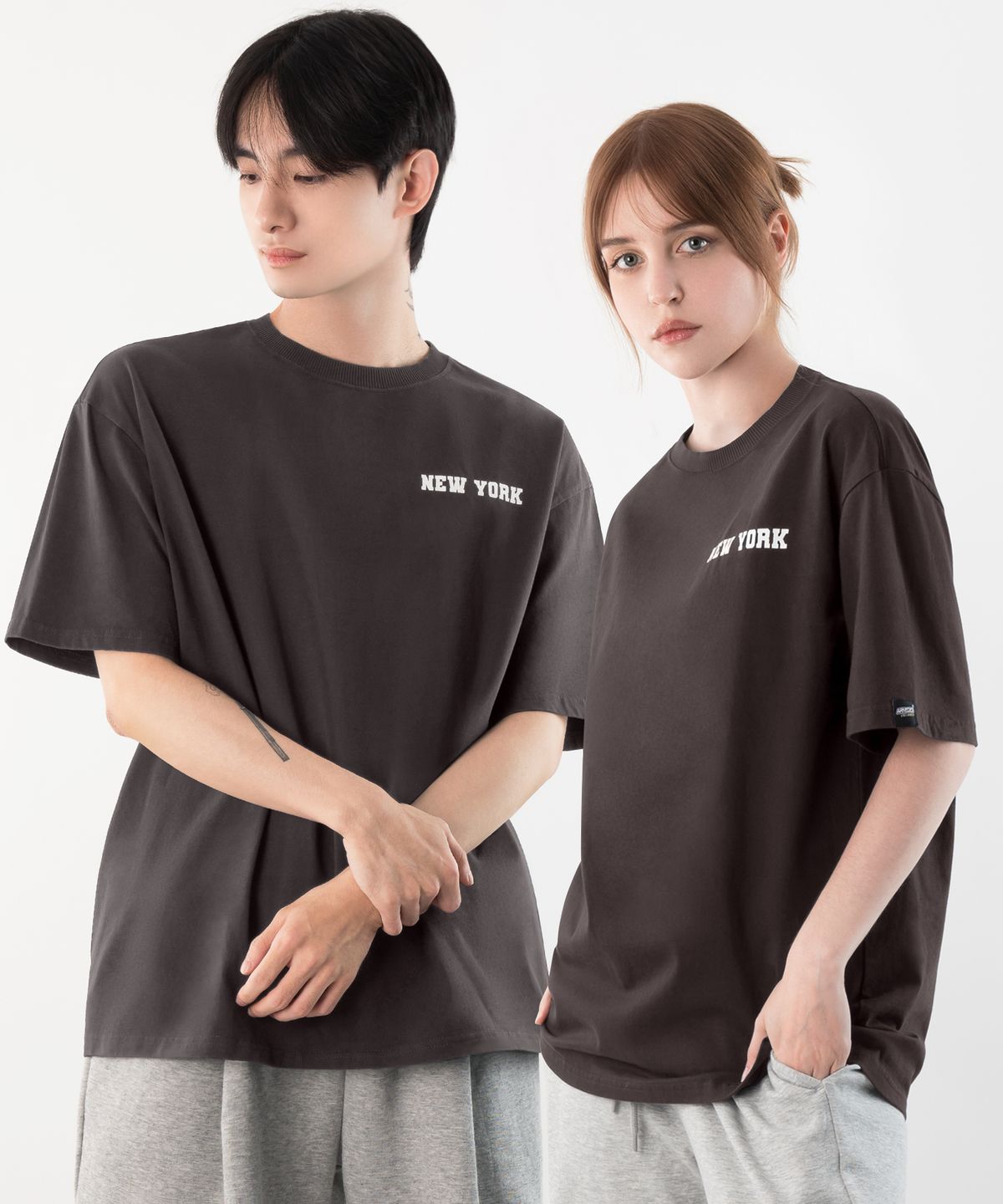 아르메데스(ARMEDES) [2PACK] 면 16수 오버핏 아트그래픽 반팔티셔츠 (1027)