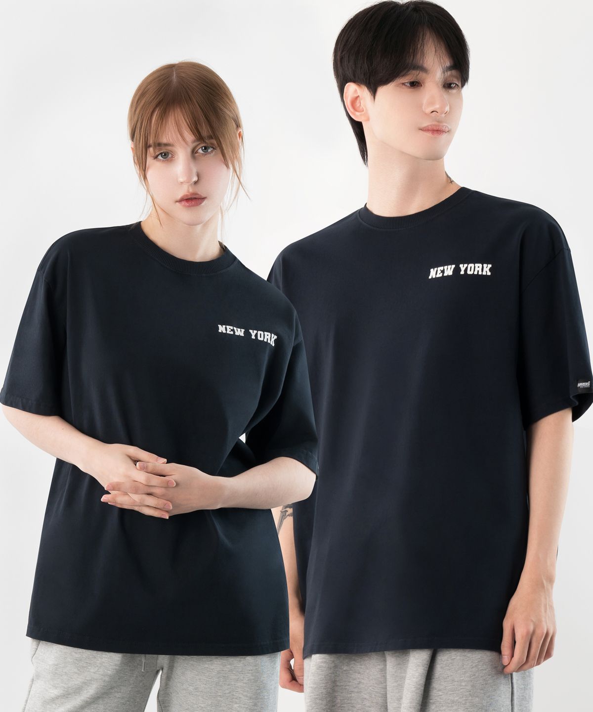 아르메데스(ARMEDES) [2PACK] 면 16수 오버핏 아트그래픽 반팔티셔츠 (1027)