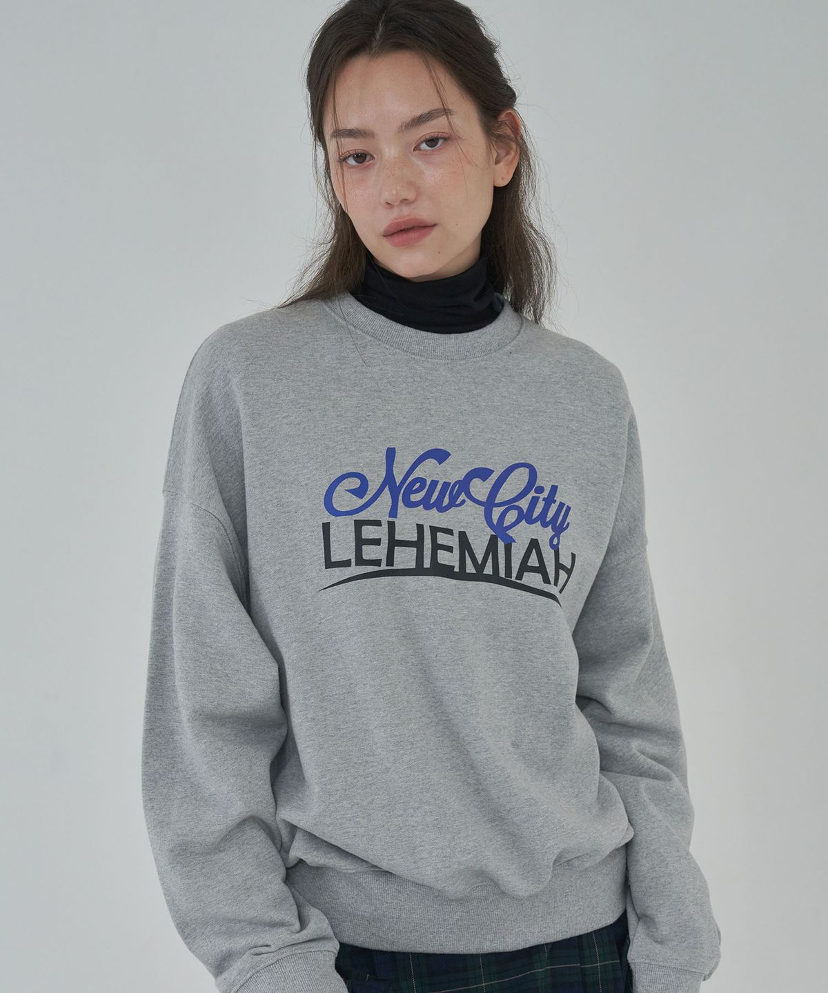르헤미아(LEHEMIAH) New city logo sweatshirt [Grey]