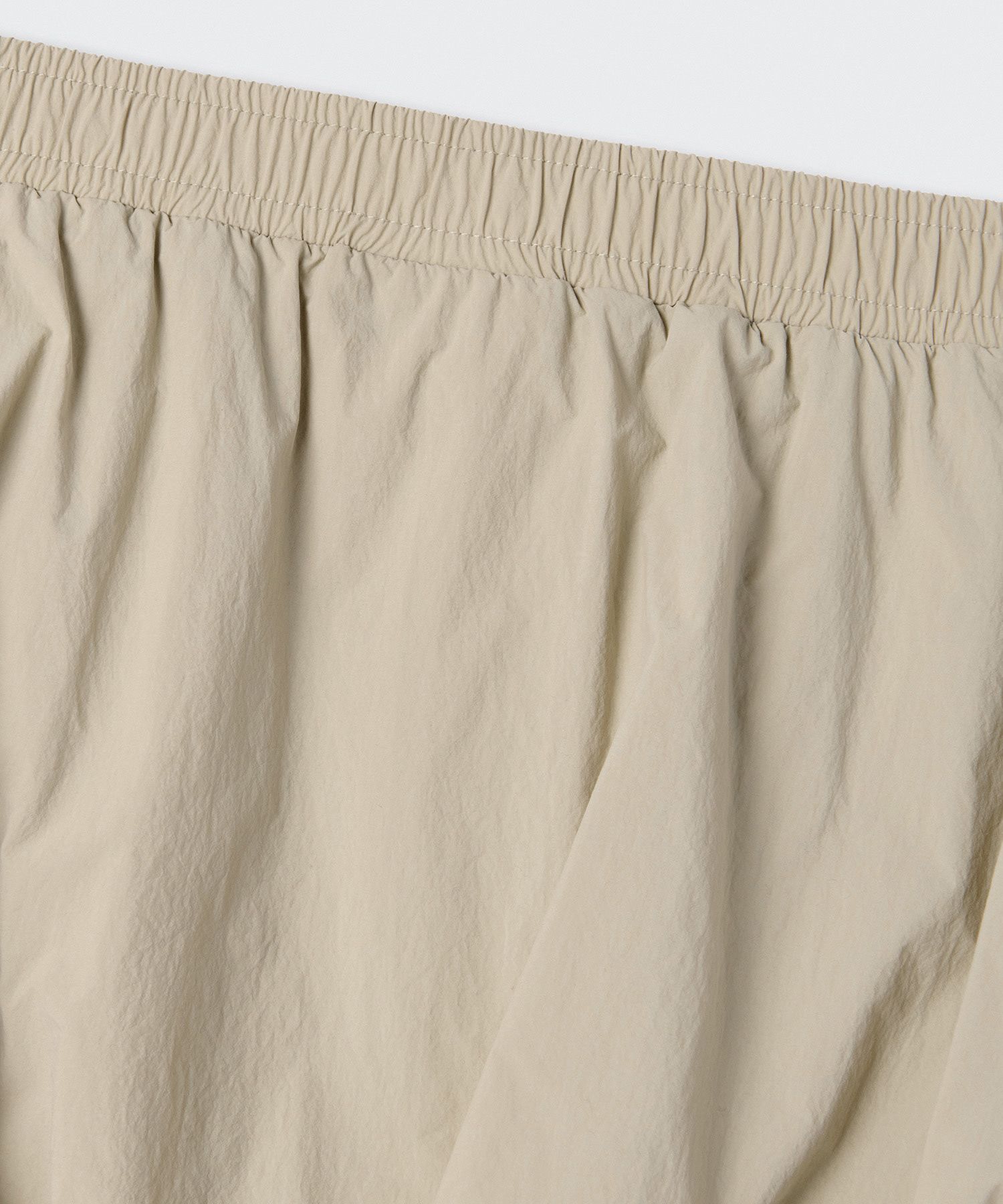 【OVERDUEFLAIR】balloon micro mini skirt_beige check Beige Linen Puffy Mini Skirt – RAISA VANESSA INT