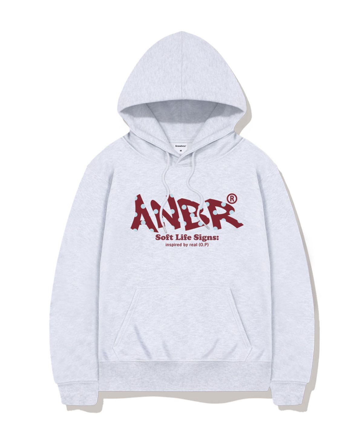 어뉴브로스(ANEWBROS) 도트포인트 오버핏 후드티셔츠 5 Color [ANBI_9002]