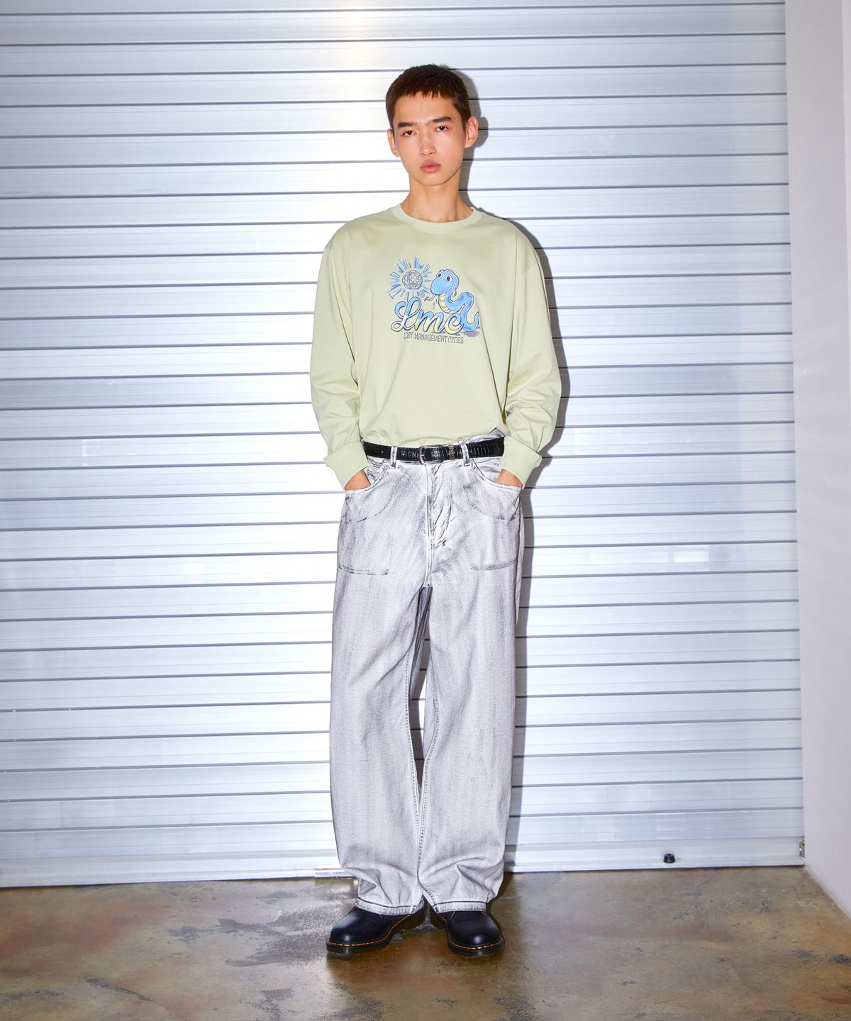 엘엠씨(LMC) SUN SNAKE LONG SLV TEE lime