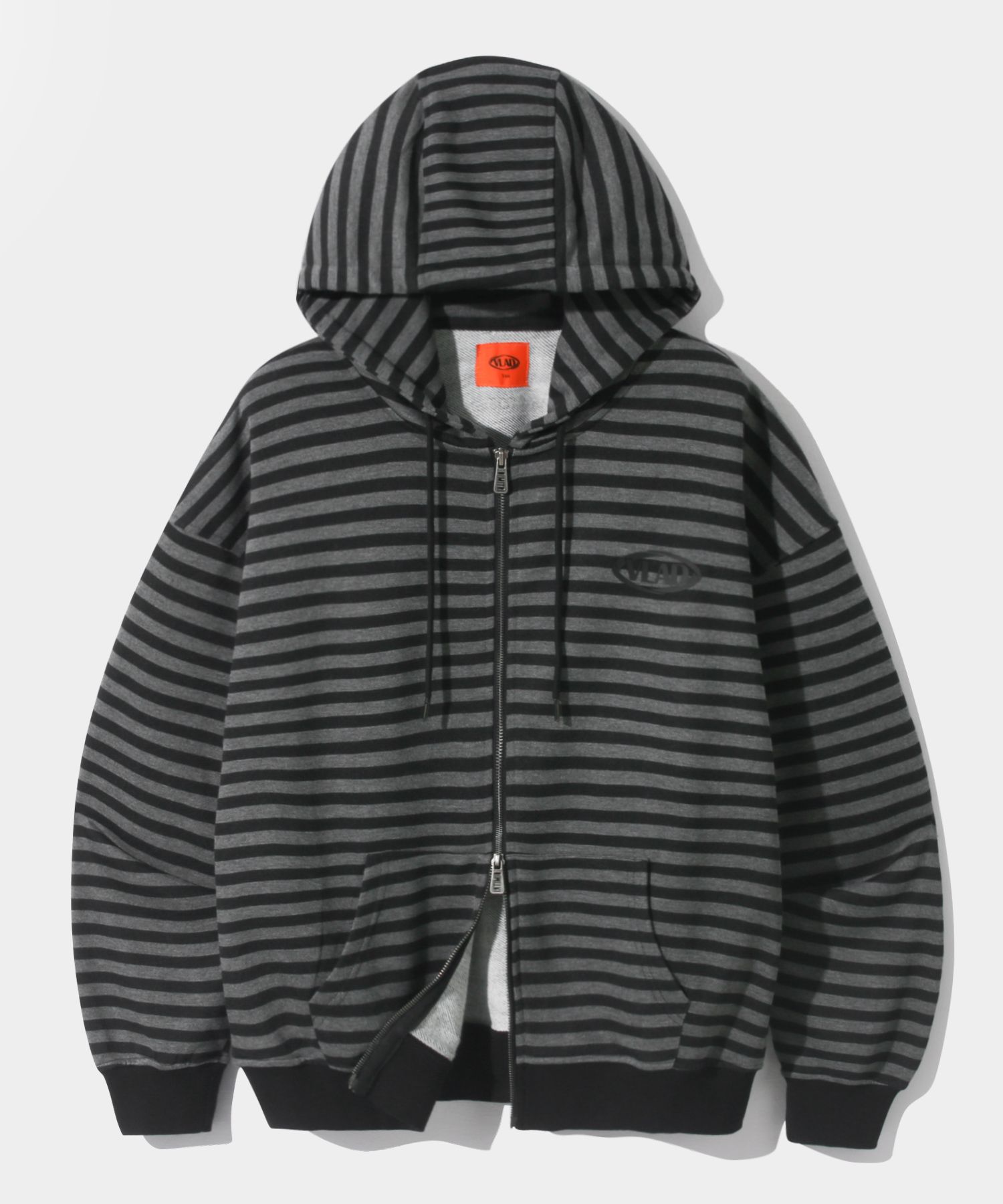[DIMITRI BLACK] VLAD STRIPE LOGO HOODED ZIP UP /追跡付 MUSINSA公式 | DIMITRI BLACK VLAD Stripe Logo Hooded Zip
