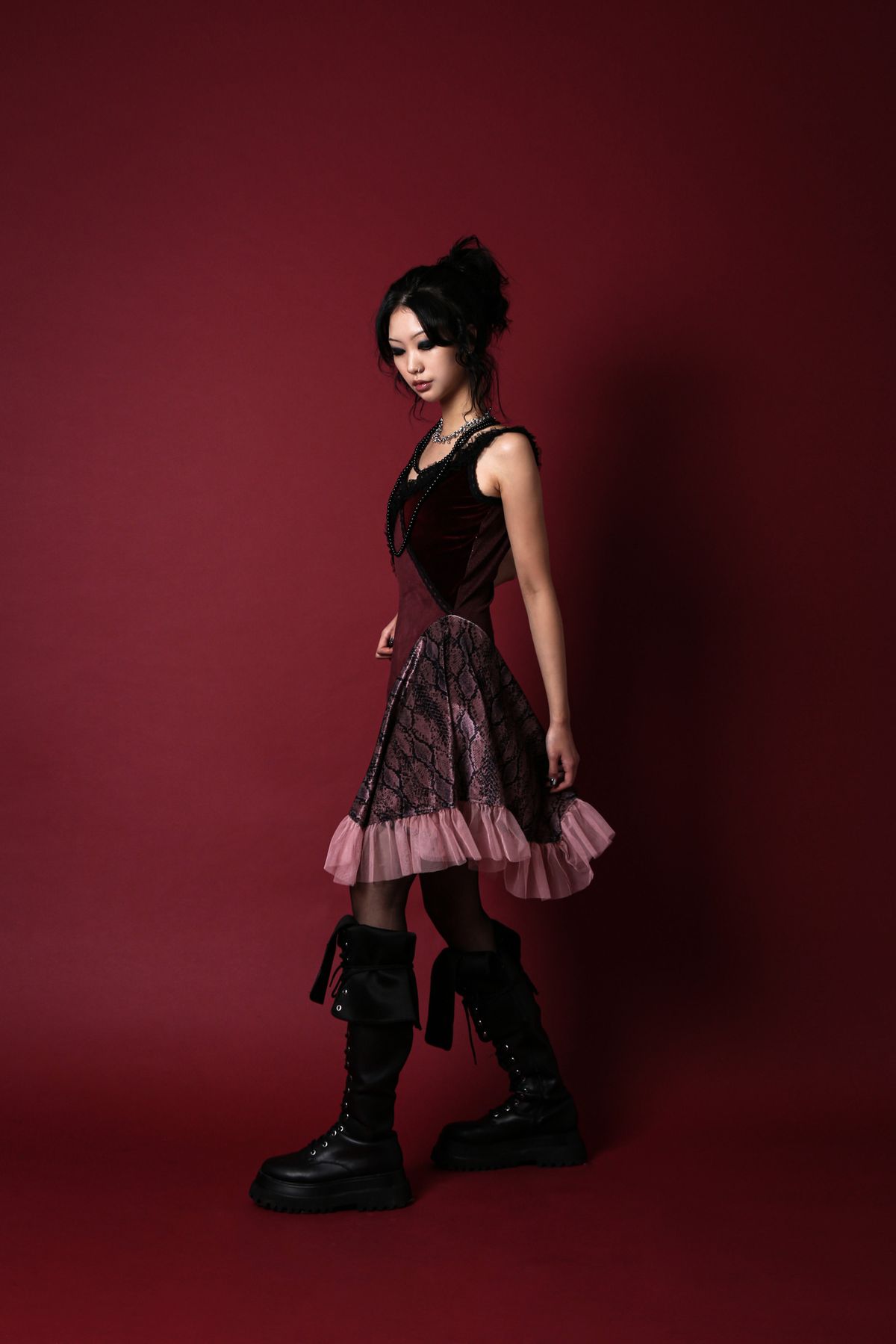 달링유어배드(DARLING, YOU'RE BAD) MIDNIGHT AFTER PARTY DRESS #WINE