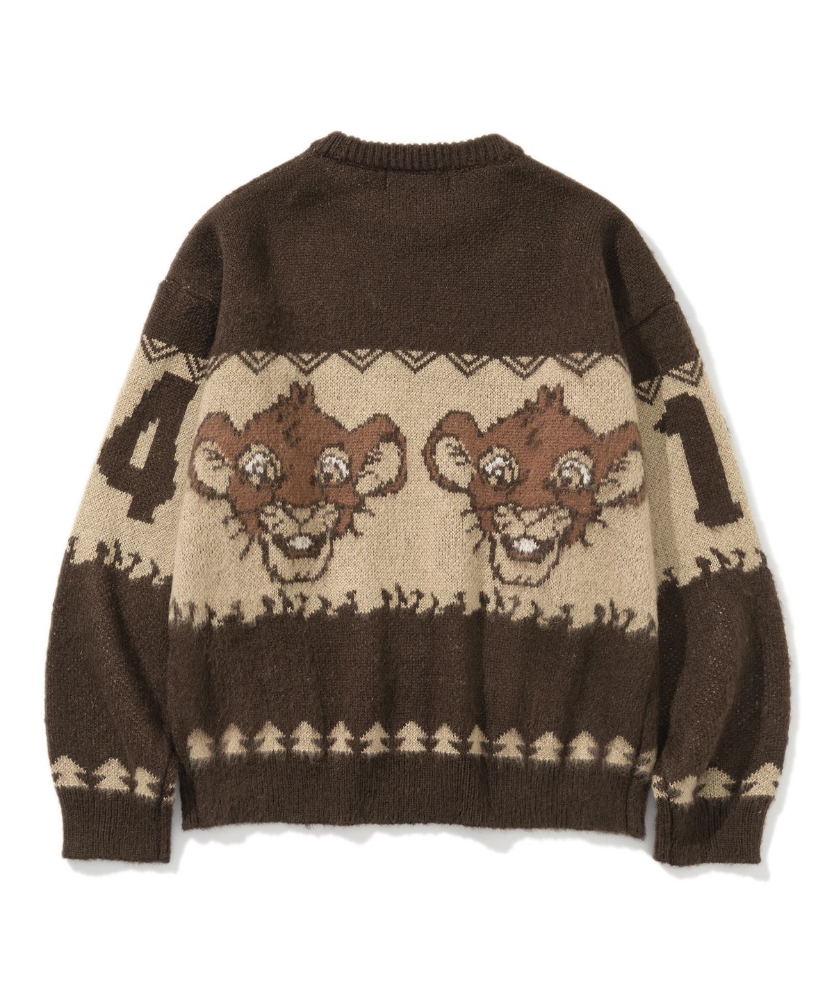 니티드(KNITTED) 베이비 무파사 라운드 니트 BROWN