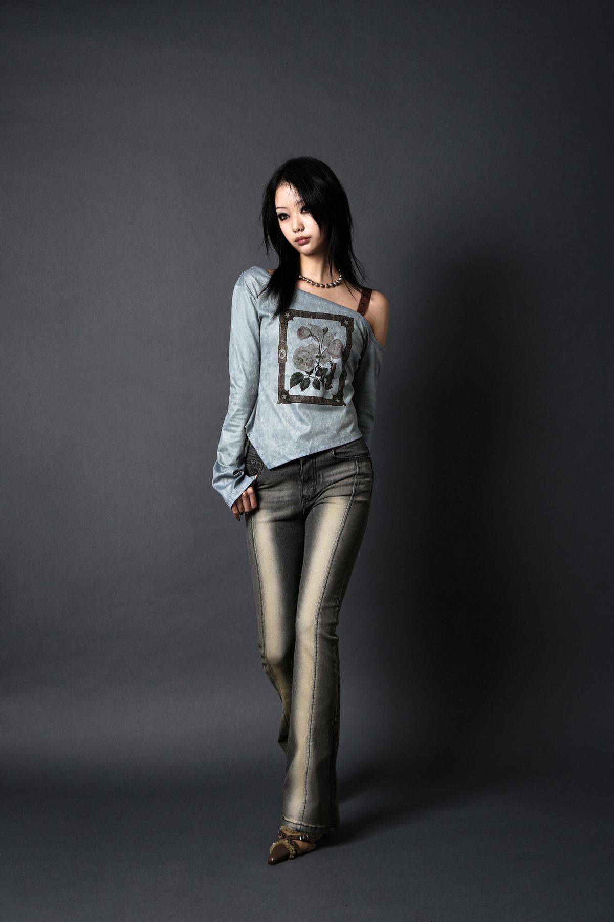 달링유어배드(DARLING, YOU'RE BAD) ONE SHOULDER SUEDE TOP #EMERALD BLUE