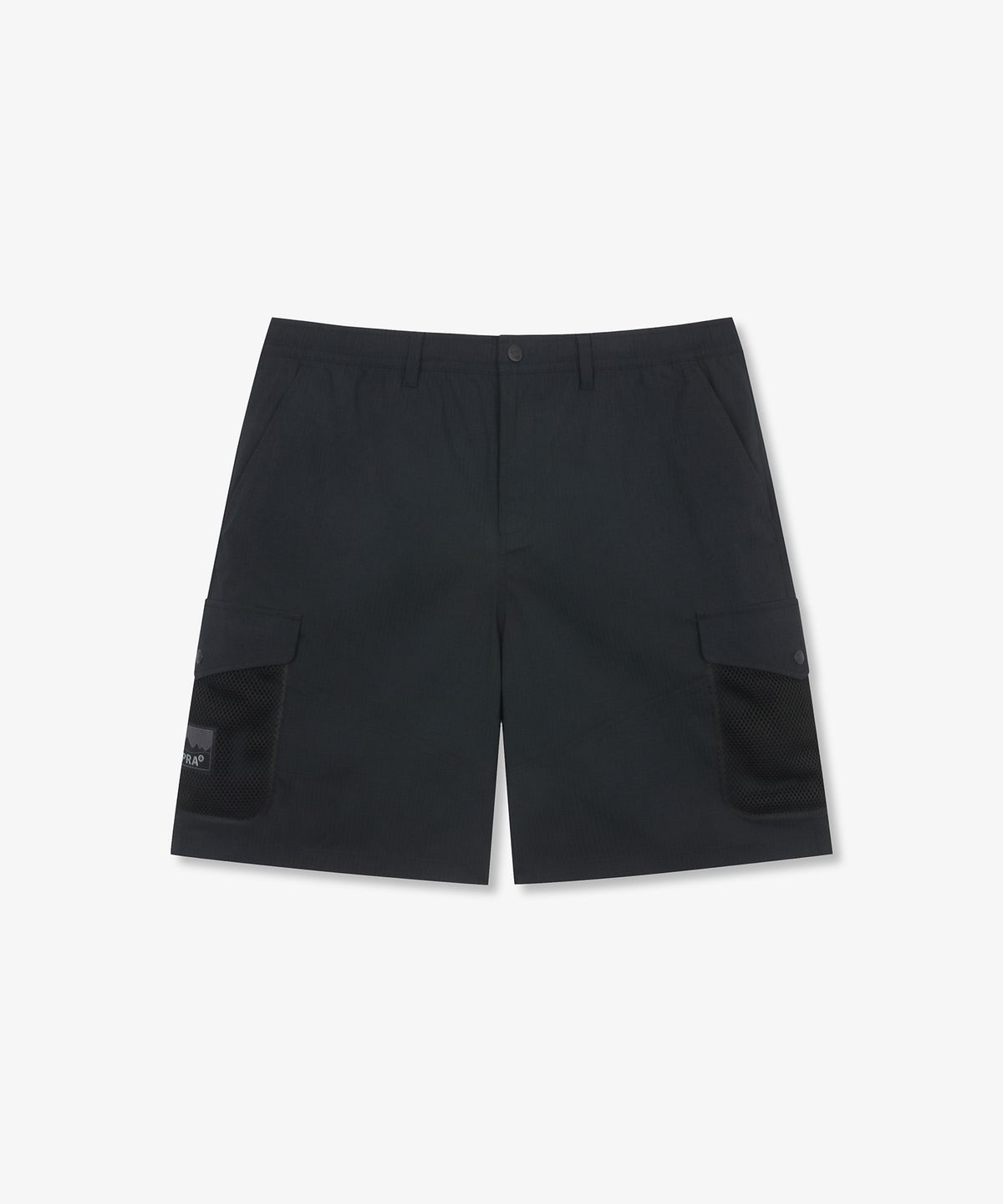 수프라(SUPRA) 라벨 메쉬 포켓 우븐 쇼츠(BLACK)