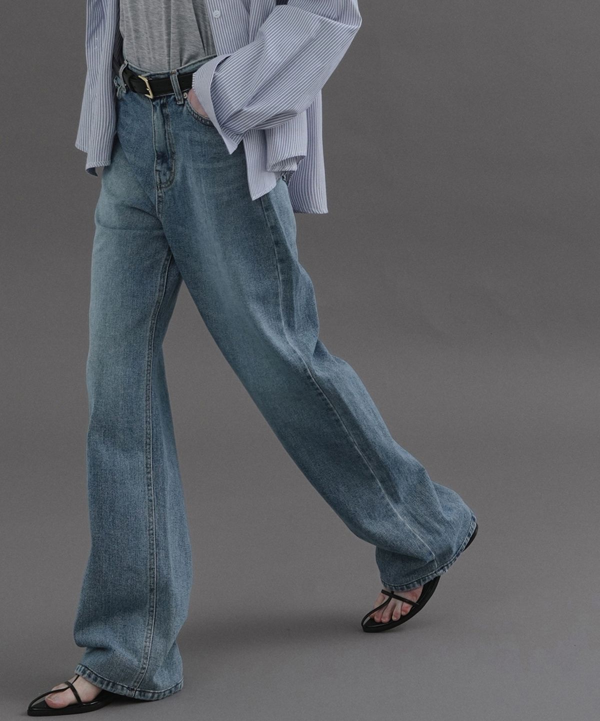 오브유이(AUBE UE) 뮤 스트레이트 데님 팬츠