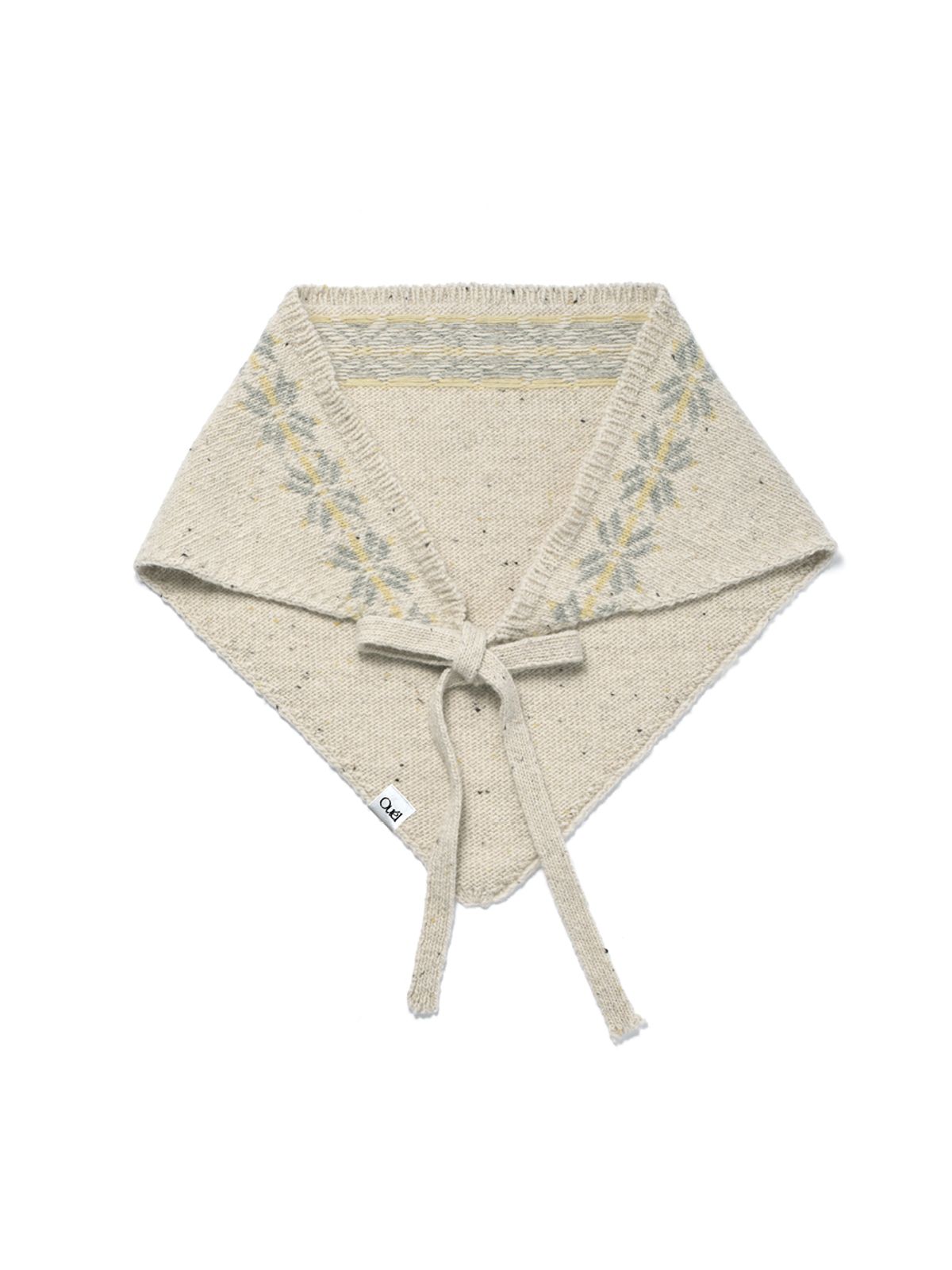 오앨(OUEL) WOOL SILK BLENDED HEAD SCARF_OATMEAL