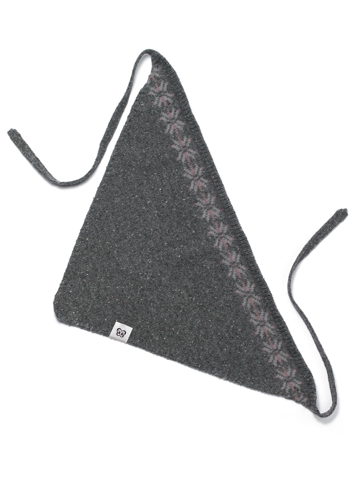 오앨(OUEL) WOOL SILK BLENDED HEAD SCARF_DARK GREY