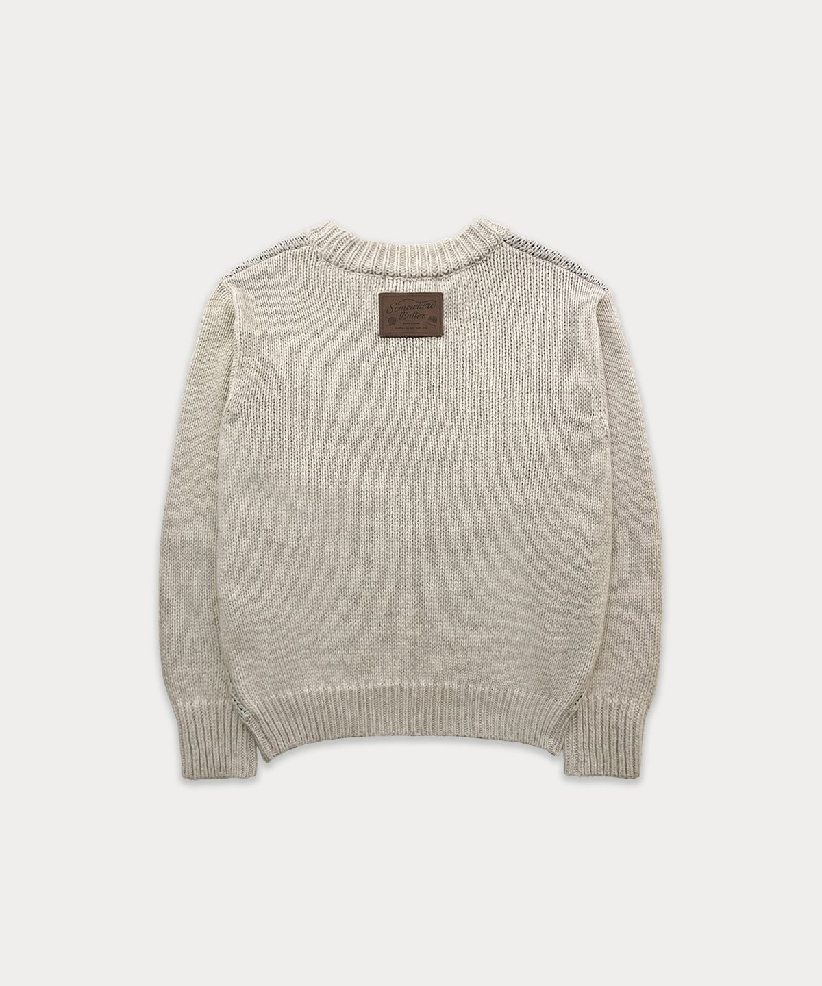 썸웨어버터(SOMEWHEREBUTTER) Some Village Wool Sweater - Oatmeal