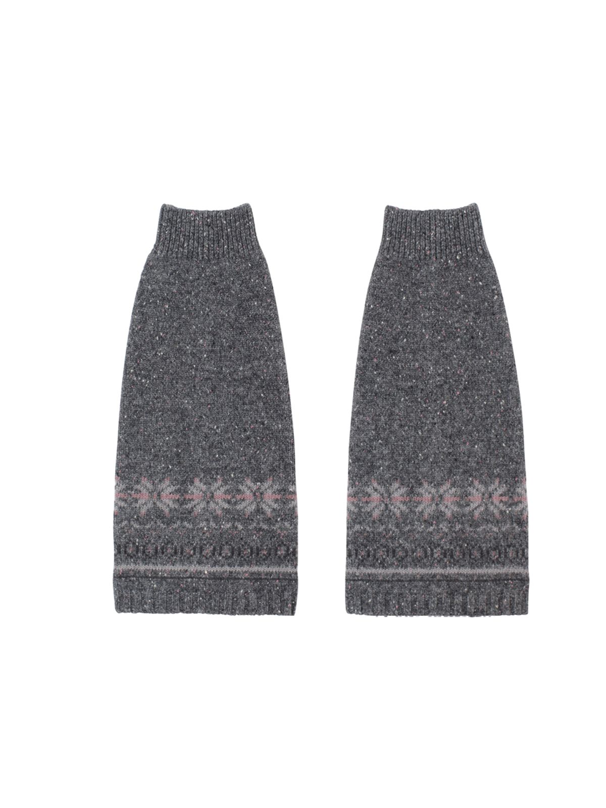 오앨(OUEL) WOOL SILK BLENDED LEG WARMER_DARK GREY