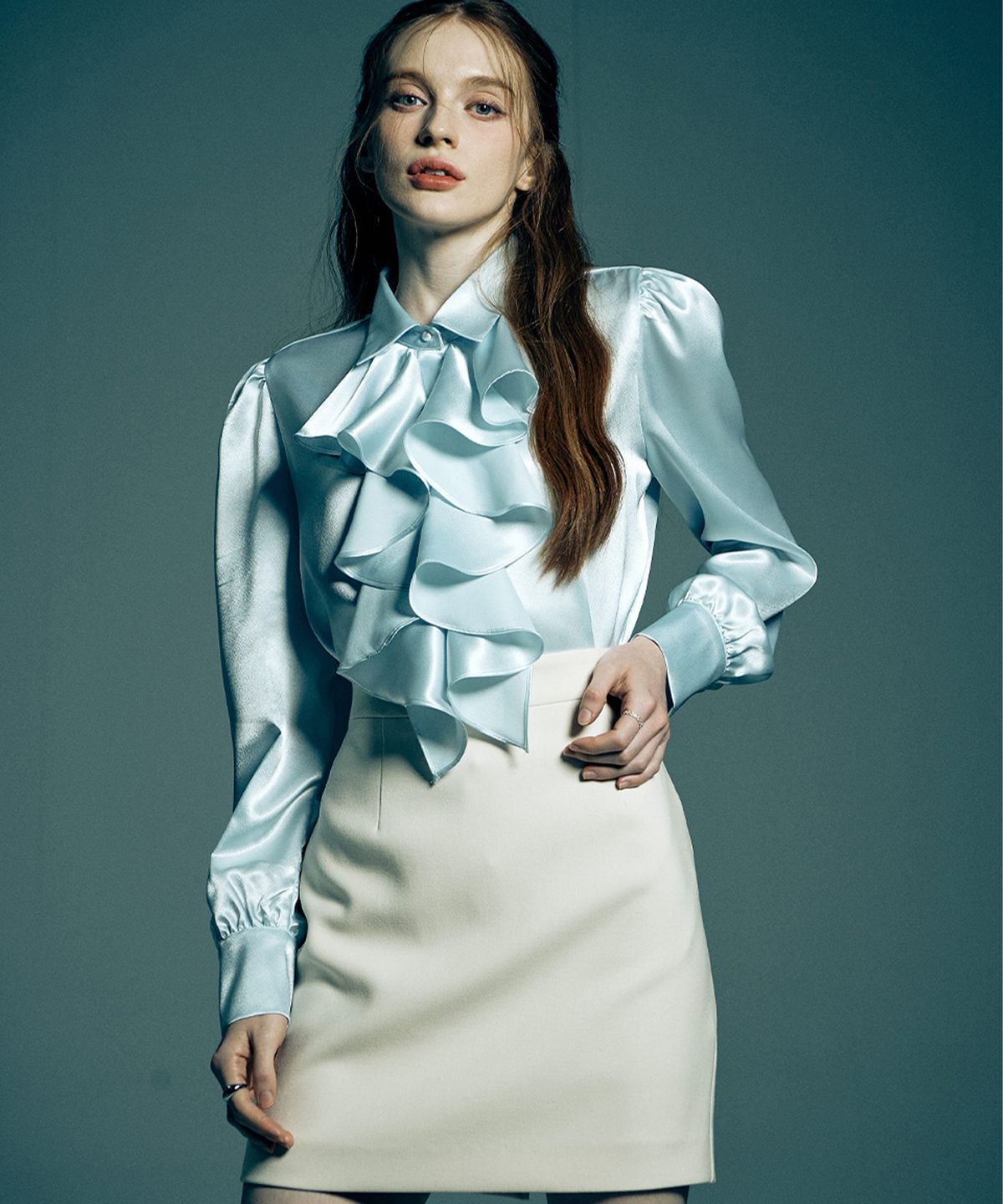 비아락테아(VIA LACTEA) ruffle blouse