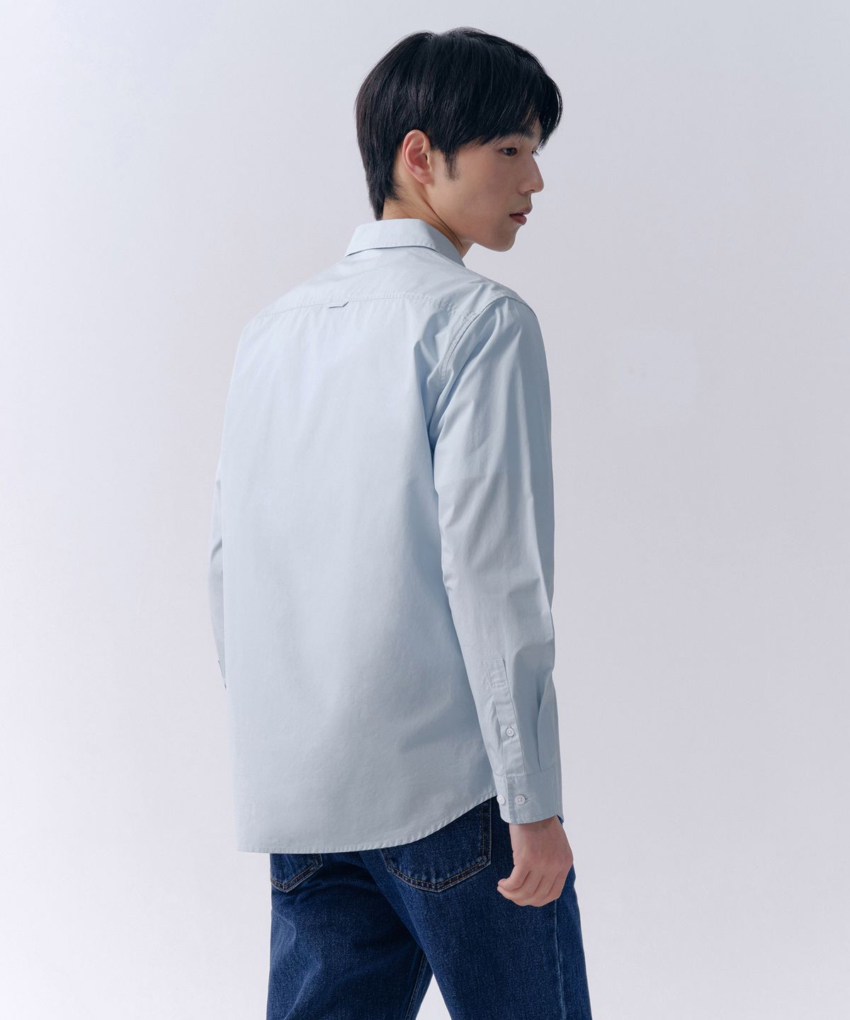 무신사 스탠다드(MUSINSA STANDARD) 베이식 워시드 포플린 셔츠 [스카이 블루]