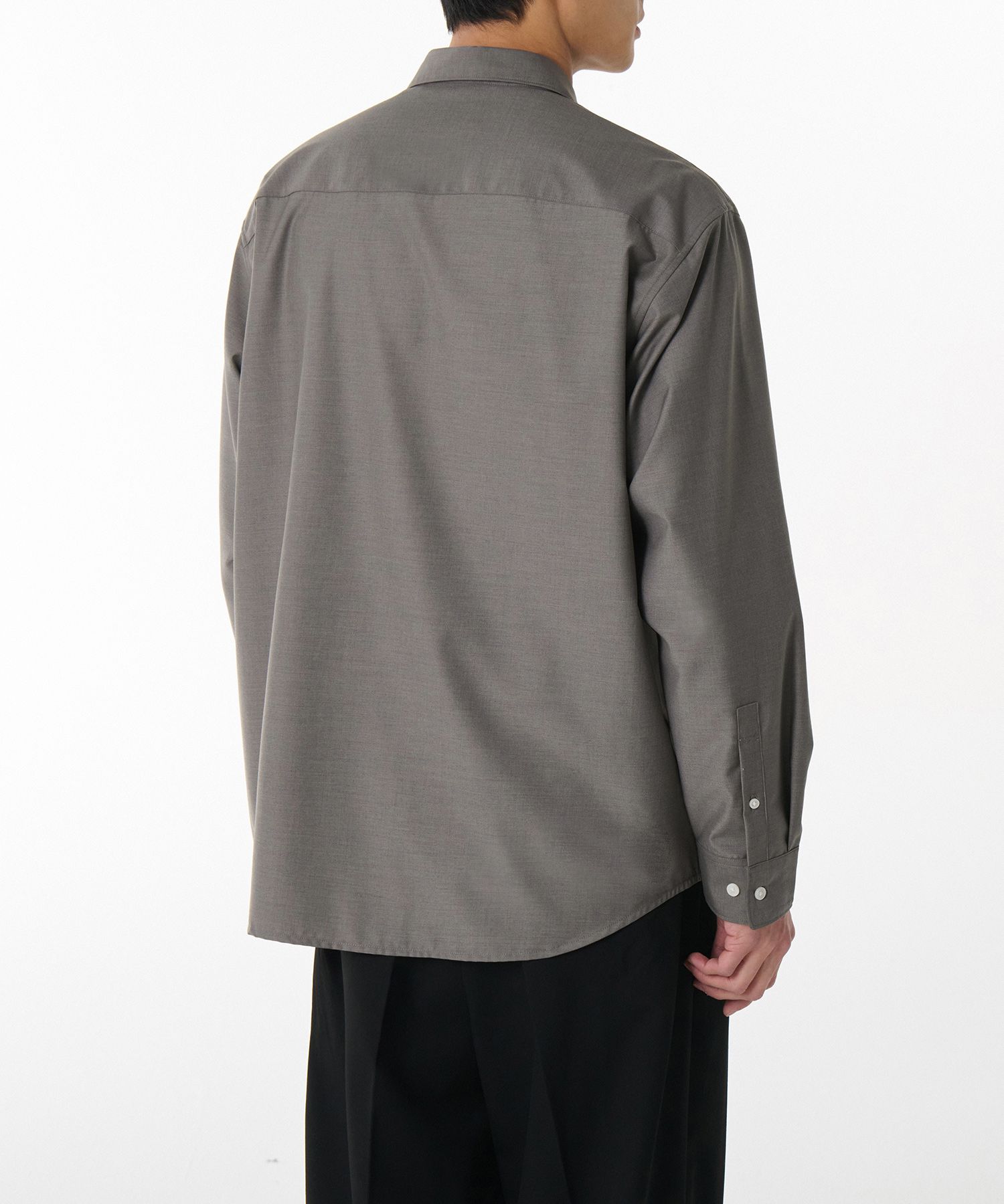 ★MUSINSA STANDARD★ Relaxed Wool Like Shirt Black MMESH112- MUSINSA | MUSINSA STANDARD Relaxed Wool Like Shirt [Black]