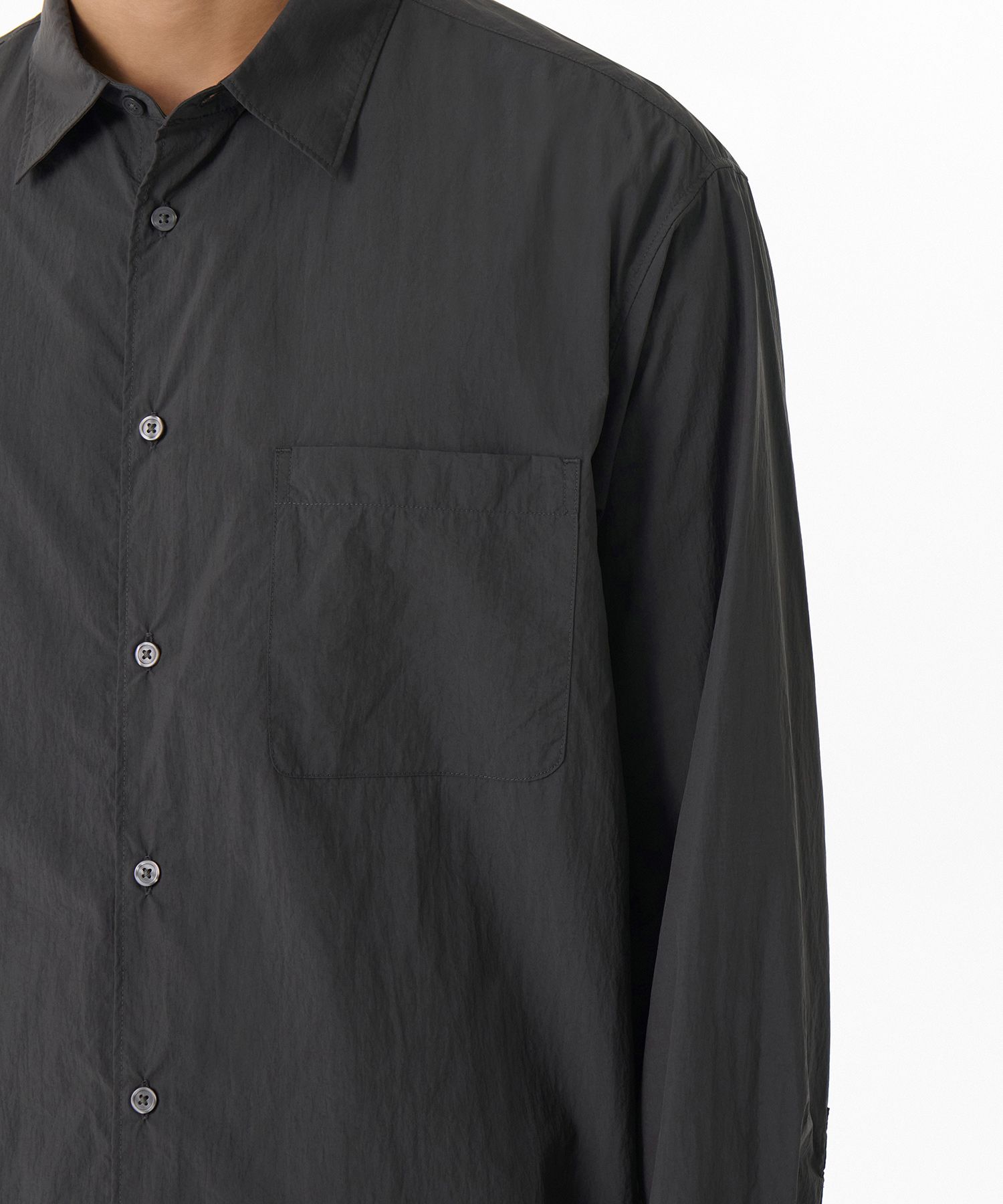 ★MUSINSA STANDARD★ Relaxed lightweight nylon shirt navy MM MUSINSA | MUSINSA STANDARD Relaxed lightweight nylon shirt
