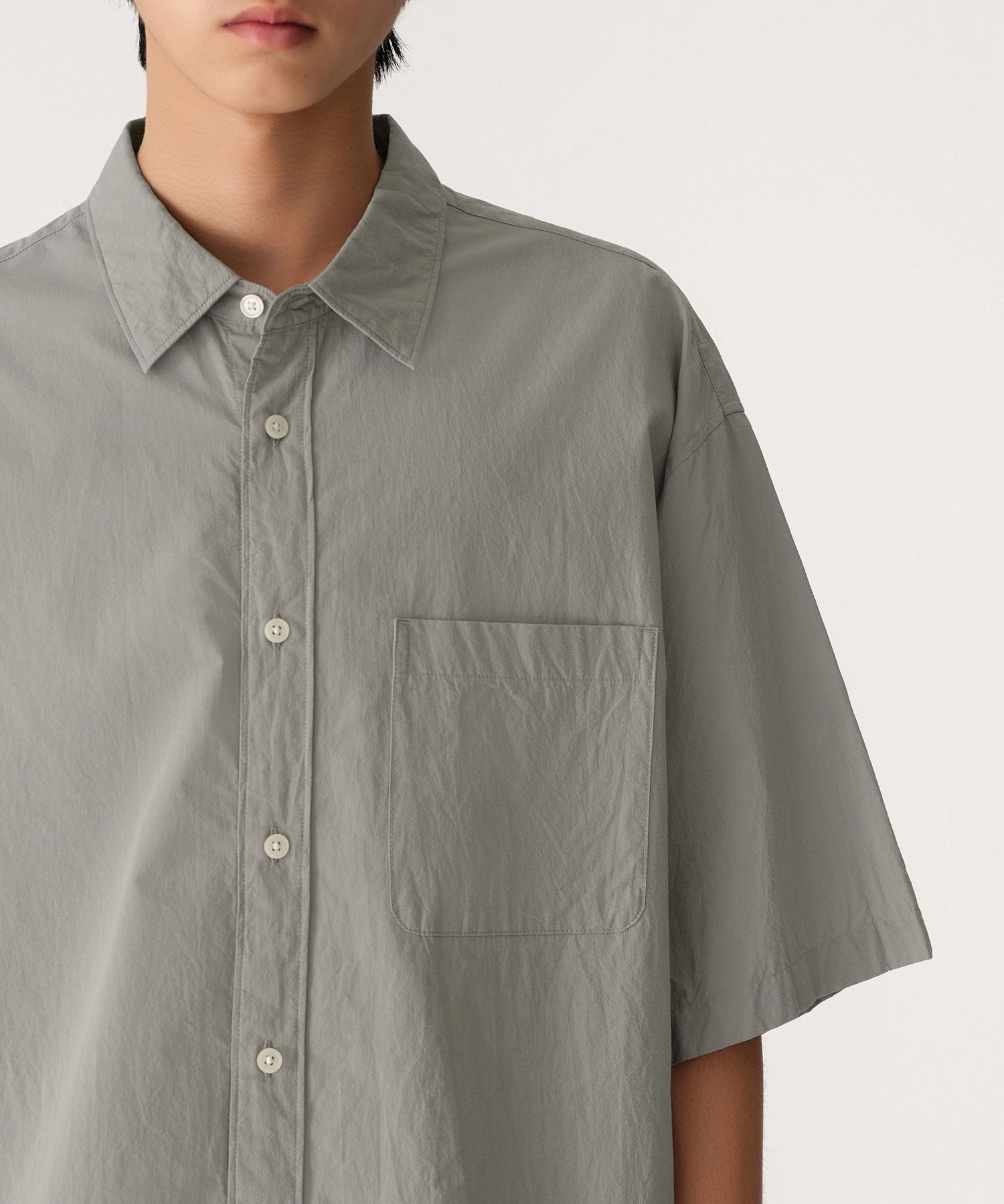 ★MUSINSA STANDARD★ Relaxed Micro Seersucker Shirt Warm Ash MUSINSA | MUSINSA STANDARD Relaxed Micro Seersucker Shirt
