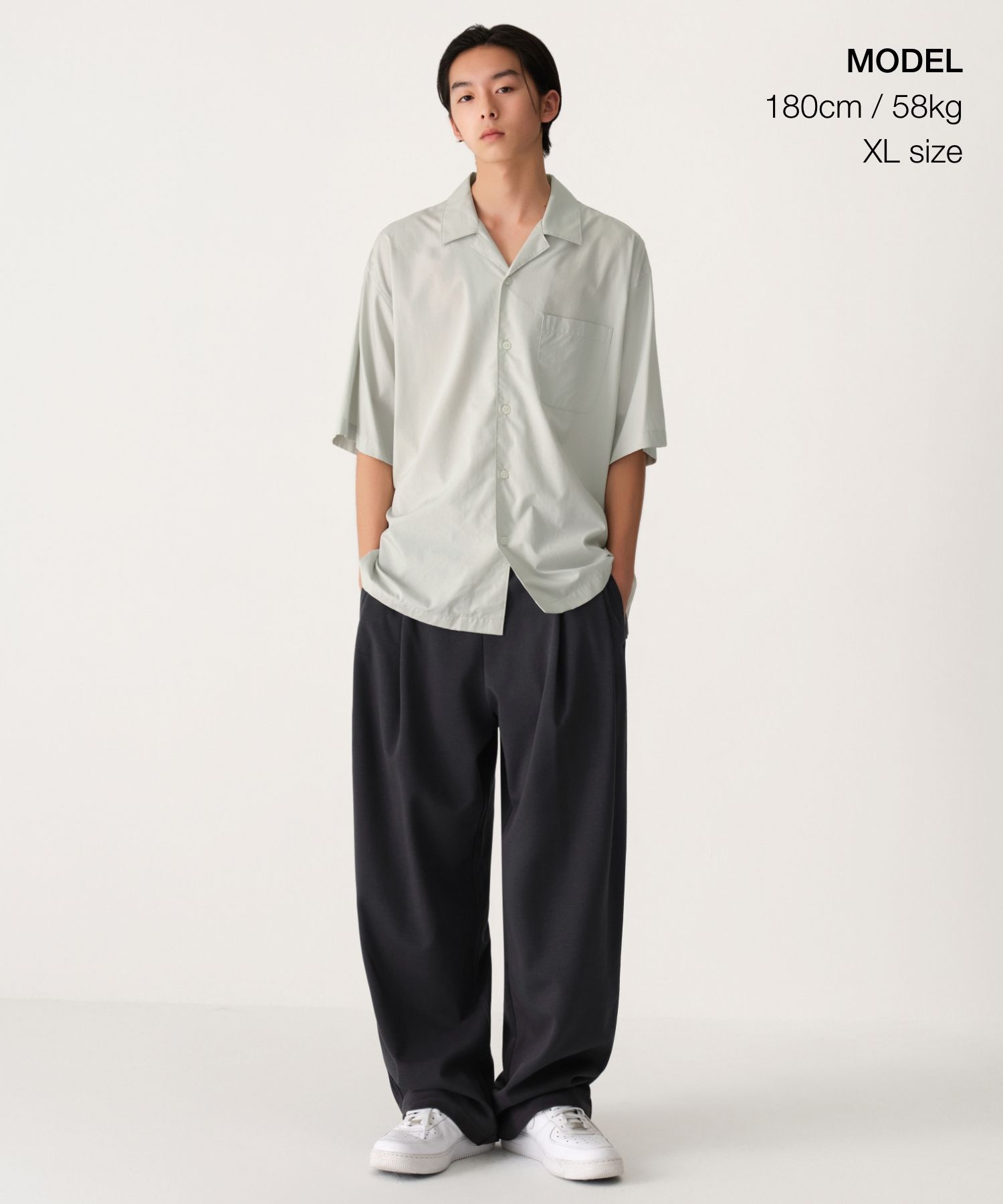 MUSINSA | MUSINSA STANDARD Relaxed CR Open Collar Short