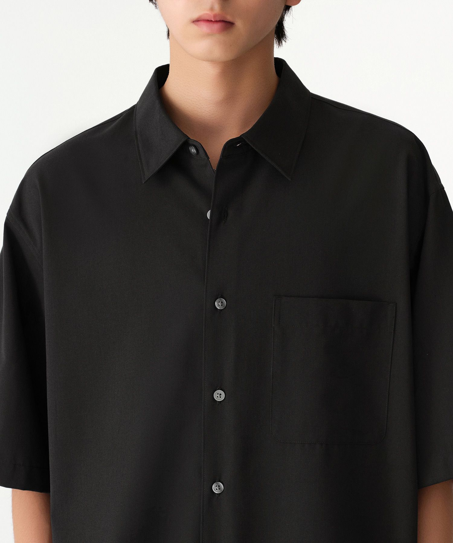 MUSINSA | MUSINSA STANDARD Relaxed Wool Like Short Sleeve