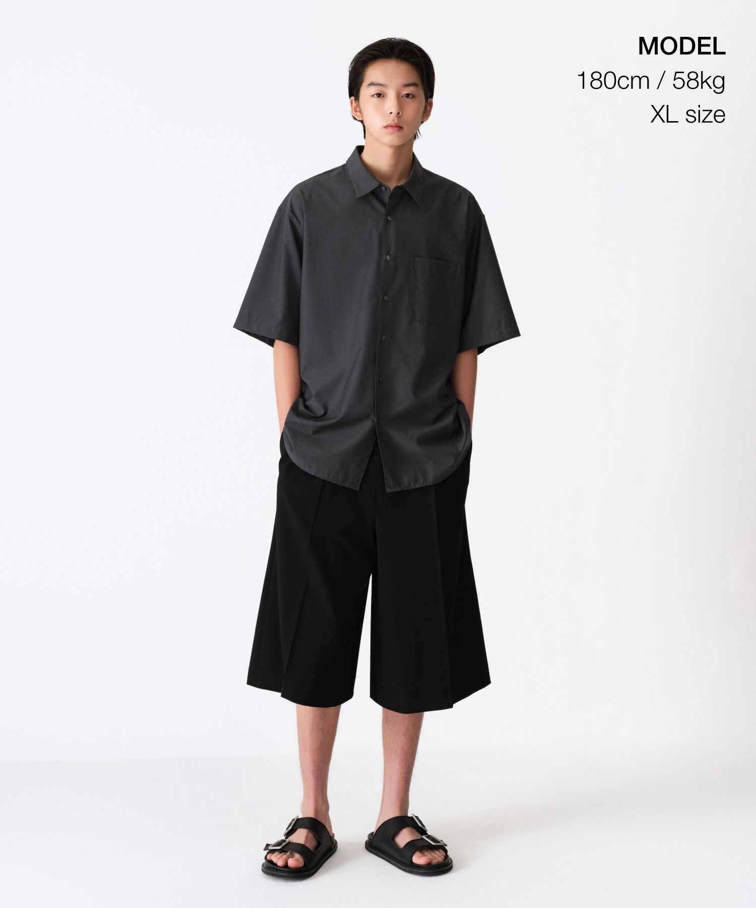 ★MUSINSA STANDARD★ Relaxed Wool Like Short Sleeve Shirt Du MUSINSA | MUSINSA STANDARD Relaxed Wool Like Short Sleeve