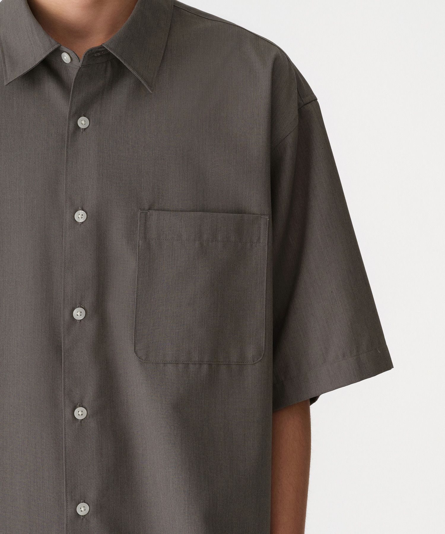 ★MUSINSA STANDARD★ Relaxed Wool Like Short Sleeve Shirt To MUSINSA | MUSINSA STANDARD Relaxed Wool Like Short Sleeve
