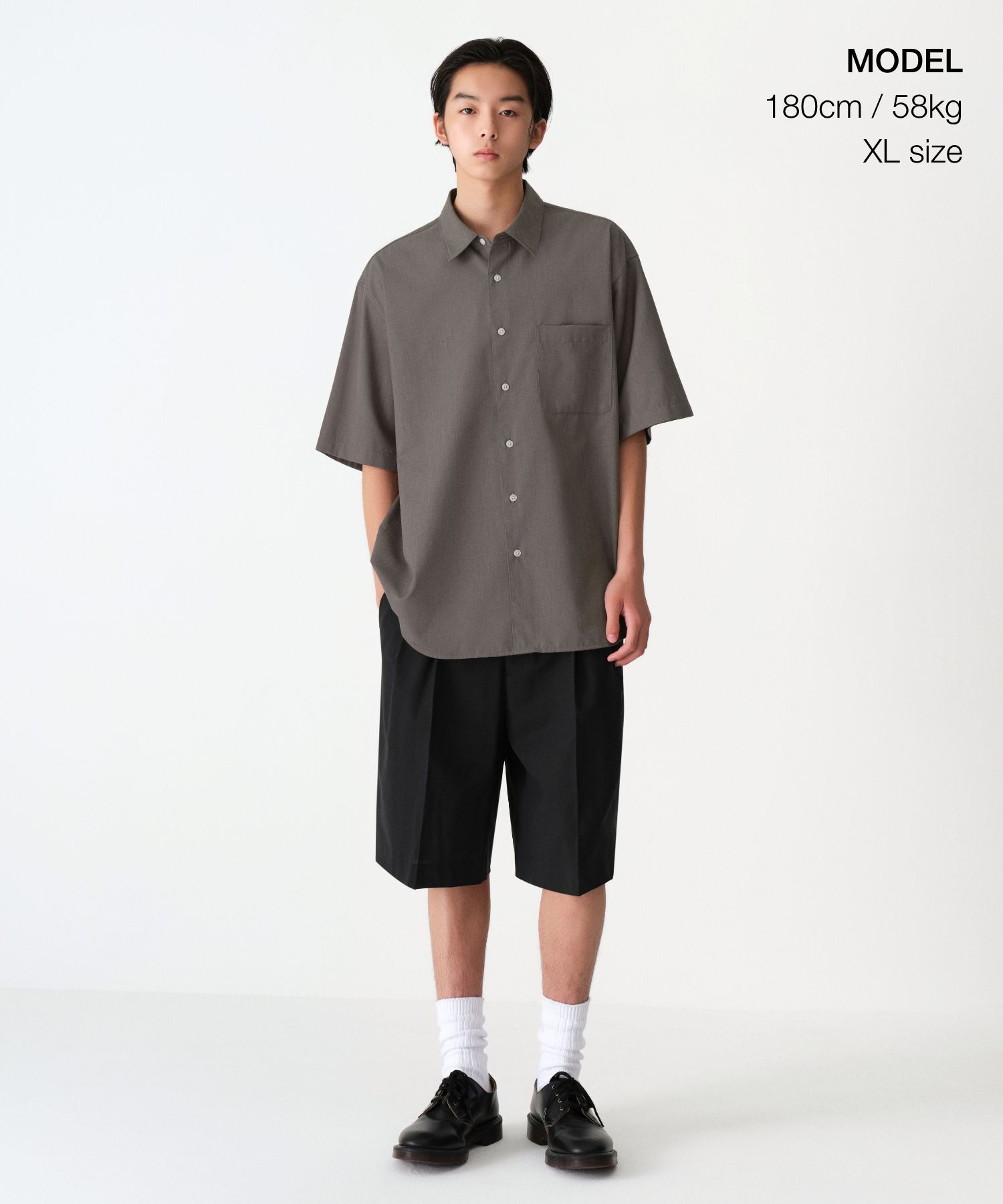 ★MUSINSA STANDARD★ Relaxed Wool Like Shirt Black MMESH112- MUSINSA | MUSINSA STANDARD Relaxed Wool Like Shirt [Black]