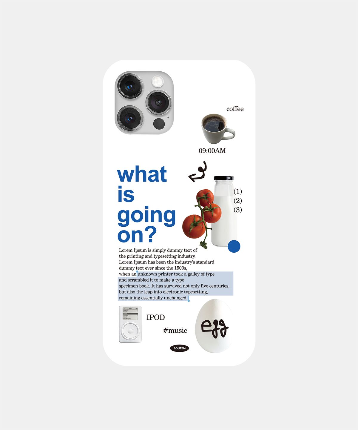 소유템(SOUTEM) Whats Going On Phone Case_Hard