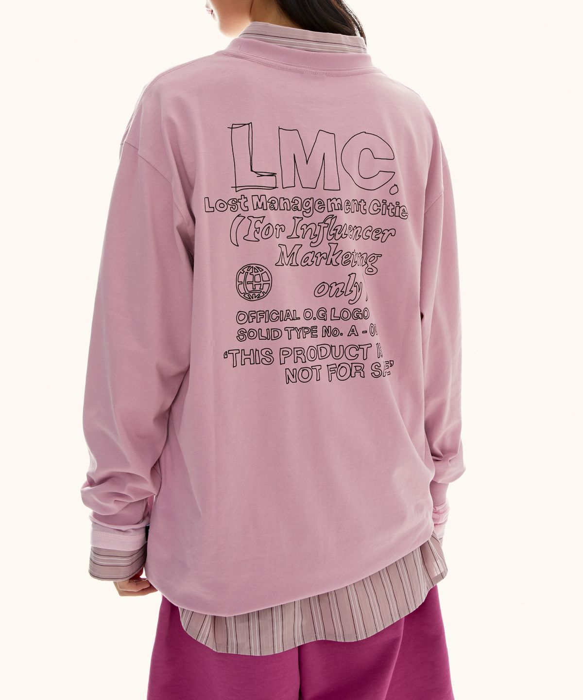 엘엠씨(LMC) FN DOODLE LONG SLV TEE indi pink