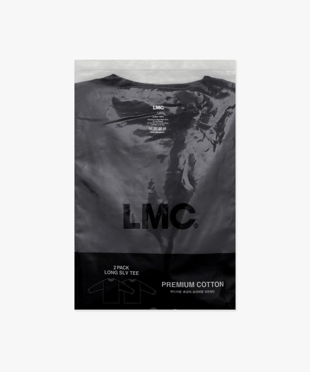 엘엠씨(LMC) GLOBE LONG SLV TEE 2PACK black