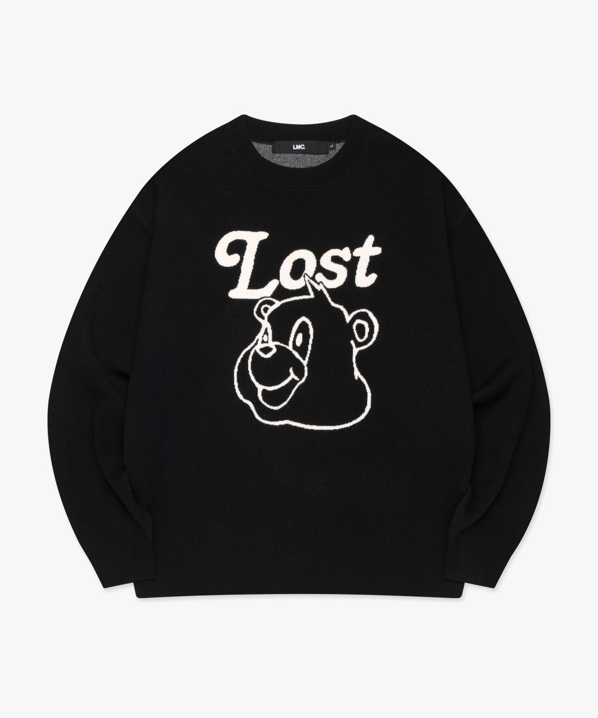 엘엠씨(LMC) BEAR FACE KNIT SWEATER black
