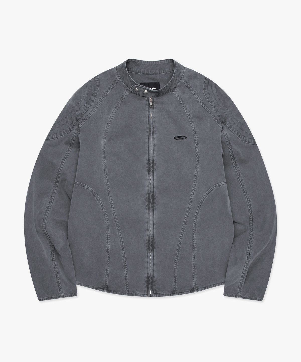 엘엠씨(LMC) PIGMENT DYED OVAL GLOBE BIKER JACKET gray
