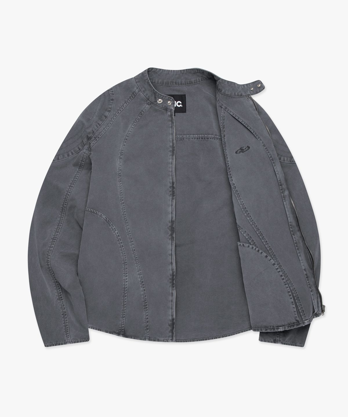엘엠씨(LMC) PIGMENT DYED OVAL GLOBE BIKER JACKET gray