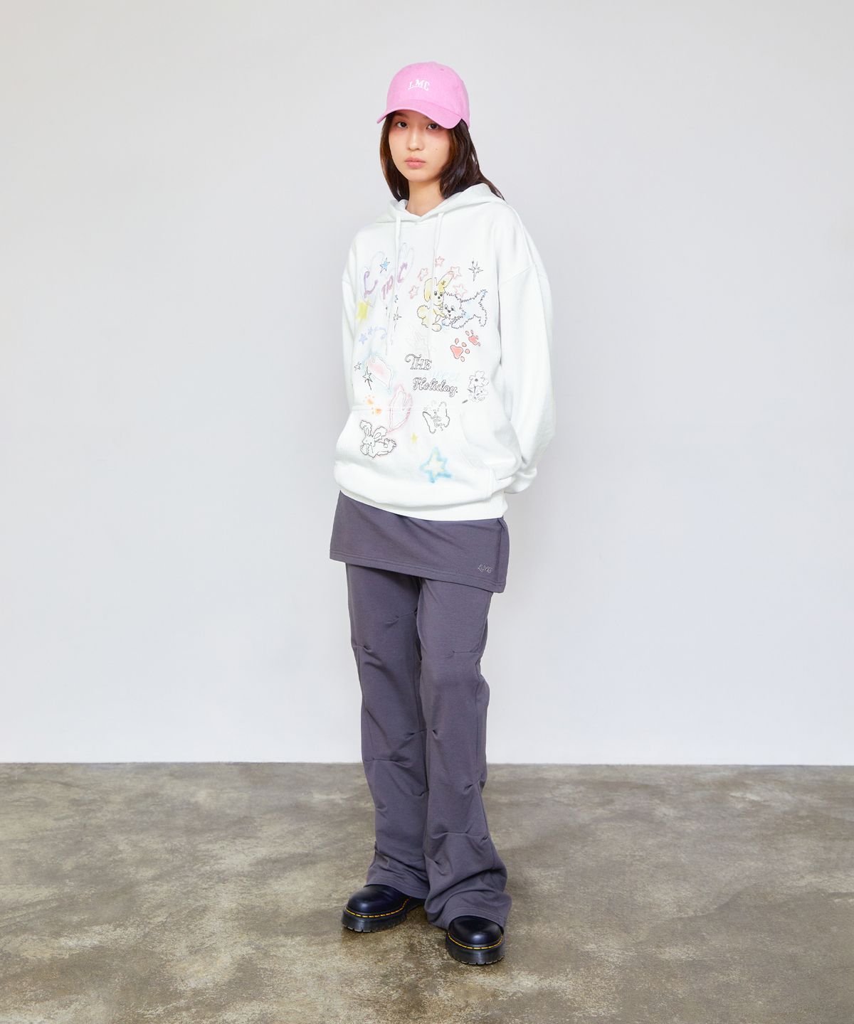 엘엠씨(LMC) SKETCH DOODLE HOODIE charcoal