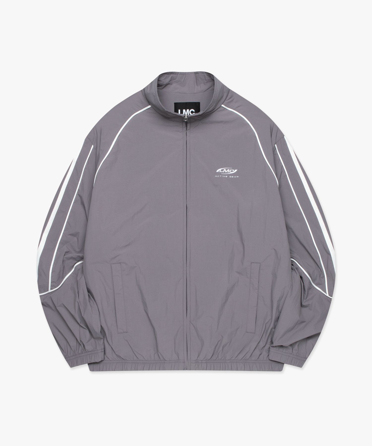 MUSINSA | LMC PIPING LINE TRACK JACKET gray