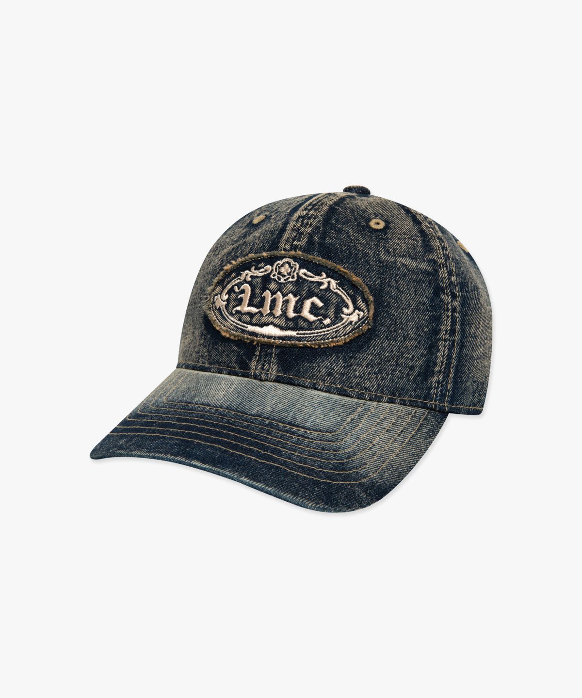 엘엠씨(LMC) WASHED DENIM GOTHIC OVAL 6PANEL CAP Dark Teal