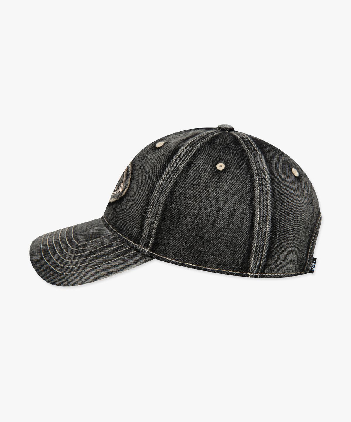 엘엠씨(LMC) WASHED DENIM GOTHIC OVAL 6PANEL CAP Black