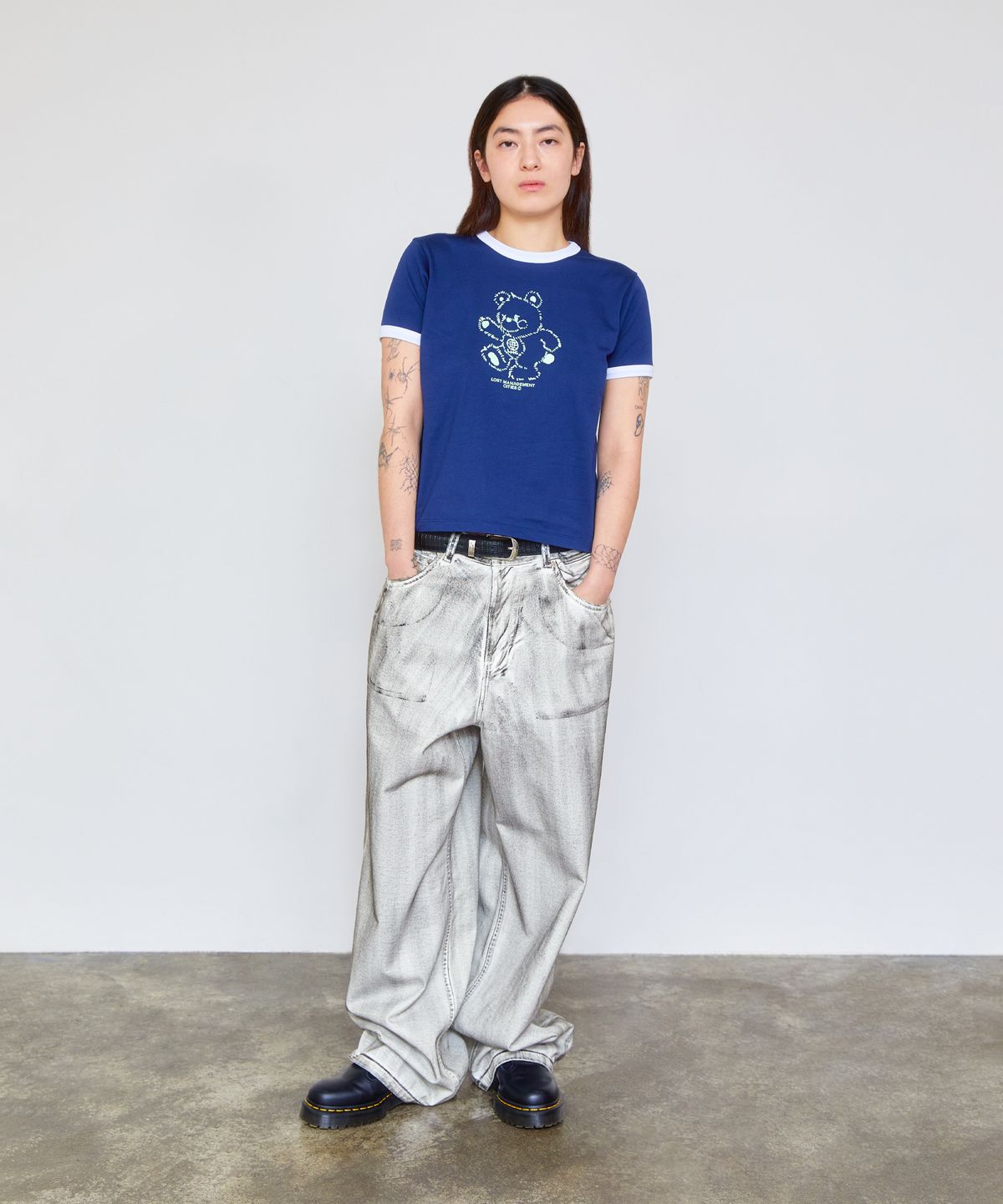 엘엠씨(LMC) DIRTY WASHED WIDE DENIM PANTS light blue